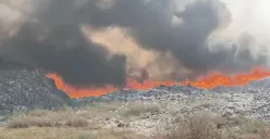 Kebakaran TPA Jatiwaringin, Kabupaten Tangerang. (Sumber: Poskota/Veronica)