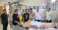 Kapolres Serang AKBP Andri Kurniawan bersama sejumlah Pejabat Utama di RS Bhayangkara Polda Banten. (Sumber: Satreskrim Polres Serang)
