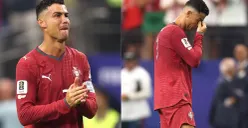 Potret Cristiano Ronaldo terlihat berlinang air mata. (Sumber: Instagram/@433)
