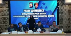 Dirreskrimum Polda Banten, Kombes Pol Dian Setyawan memberikan keterangan aksi premanisme di Mapolda Banten, Kamis, 9 Juli 2026. (Sumber: Poskota/Rahmat Haryono)
