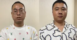 Dua Warga Negara Asing (WNA) China ditangkap di Bandara Soekarno-Hatta setelah kedapatan membawa psikotropika seberat 3,37 kilogram. (Sumber: Bareskrim Polri)