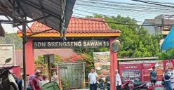 Kegiatan pelaksanaan hari pertama Masa Pengenalan Lingkungan Sekolah (MPLS) di di SDN Srengseng Sawah 15, Jagakarsa, Jakarta Selatan, Senin, 13 Juli 2026 terganggu akibat teror bom. (Sumber: Polsek Jagakarsa)