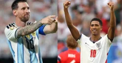 Lionel Messi dan Jude Bellingham menjadi dua pemain yang diprediksi berperan penting saat Argentina menghadapi Inggris pada semifinal Piala Dunia 2026 di Stadion Atlanta. (Sumber: Instagram)