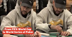 Neymar mengikuti Main Event World Series of Poker (WSOP) di Las Vegas, Amerika Serikat, tak lama setelah mengumumkan pensiun dari tim nasional Brasil. (Sumber: Instagram/@WSOP)