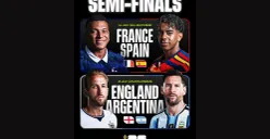 Jadwal Semifinal Piala Dunia 2026. (Sumber: X/@FIFAWorldCup)
