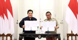 Potret Gubernur DKI Jakarta, Pramono Anung (kanan) dan Kemenpora, Erick Thohir (kiri). (Sumber: Berita Jakarta)