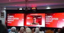 Direktur Human Capital Management Telkom Willy Saelan menyampaikan keynote speech secara daring pada forum CorpU Association Insight di Telkom Corporate University, Bandung, Kamis, 9 Juli 2026. (Sumber: Istimewa)