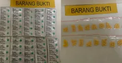 Barang bukti yang berhasil diamankan oleh pihak kepolisian. (Sumber: Istimewa)
