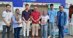 Direktur Kepesertaan Akmal Budi Yulianto (tengah) ajak masyarakat untuk cegah Sadikin sejak dini di Lapangan Banteng, Minggu, 19 Juli 2026. (Sumber: Poskota/ Heri Effendi)
