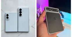 Simak perbedaan Samsung Galaxy Z Fold 8 dan iPhone Fold. (Sumber: X/@LeakerApple)