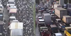 Kemacetan parah terjadi di Jalan Raya Cakung-Cilincing, Jakarta Timur, Selasa, 21 Juli 2026. (Sumber: Dok. Istimewa)