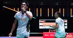 Pasangan ganda putra Indonesia Fajar Alfian/Muhammad Shohibul Fikri di China Open 2026. (Sumber: PBSI)