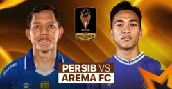 Live streaming Persib vs Arema FC di Piala Presiden 2026 hari ini dimulai pukul 19.30 WIB. (Sumber: Vidio)