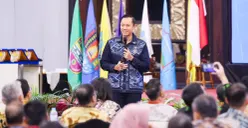 Menteri Koordinator Bidang Infrastruktur dan Pembangunan Kewilayahan Agus Harimurti Yudhoyono (AHY) di Kunci Bersama Summit 2026 di Jakarta, Senin, 27 Juli 2026. (Sumber: Istimewa)
