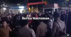 SekeIompok orang mendatangai kantor PoIsek Menteng usai bentrokan maut di JaIan Tambak, Pegangsaan, Jakarta Pusat, pada Minggu (26/7/2026). (Sumber: tangkap layar@beritamatraman)