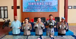 Polres Metro Jakarta Pusat mengungkap 68 kasus, menangkap 92 tersangka dan menyita sebanyak 118.494 butir obat keras dari Januari - Juli 2026. (Sumber: Poskota/Ali Mansur)