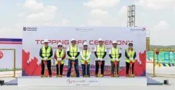 Topping off ceremony gedung pertama data center NeutraDC Nxera Batam (BTM-1), pada Oktober 2025. (Sumber: Dok. Telkom)