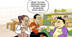 Obrolan warteg edisi hari ini, Senin, 8 Juni 2026. (Sumber: Poskota/Arif Setiadi)