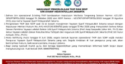 Maklumat Pengelolaan TKIP dan SDIP UIN Syarif Hidayatullah Jakarta. (Sumber: UIN Jakarta)