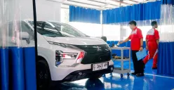PT Mitsubishi Motors Krama Yudha Sales Indonesia (MMKSI) memperkuat layanan purna jual dengan menambah fasilitas Bodi & Cat (Sumber: MMKSI)