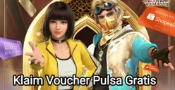 Cara klaim voucher pulsa gratis dari Free Fire. (Sumber: Instagram/@free)