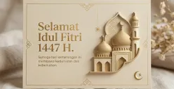 Ilustrasi - Prompt Gemini AI untuk buat kartu ucapan Idul Fitri 2026. (Sumber: G)