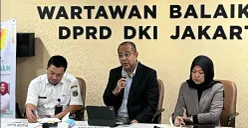 Direktur Utama PT PAM Jaya Arief Nasruddin di Pressroom Balai Kota DKI Jakarta, Rabu, 11 Maret 2026. (Sumber: Poskota/M. Tegar Jihad)