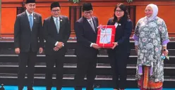 Rapat paripurna DPRD DKI Jakarta terkait penyampaian pidato Gubernur Jakarta Pramono Anung terhadap empat Ranperda di Gedung DPRD Jakarta, Gambir, Jakarta Pusat, Kamis, 1 Oktober 2026. (Sumber: Dok. Istimewa)