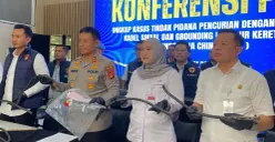 Polres Cimahi melaksanakan ungkap kasus pencurian kabel kereta cepat whoosh di Mako Polres Cimahi, Kota Cimahi, Jawa Barat, Kamis, 1 Oktober 2026. (Sumber: Poskota/Gatot Poedji Utomo)