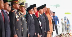 Ketua DPRD Suhud Alynudin menghadiri Upacara Peringatan Hari Kesaktian Pancasila 2026 di Halaman Balaikota DKI Jakarta. (Sumber: Istimewa)
