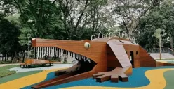 Area Tebet Eco Park, Jakarta Selatan, yang menjadi salah satu pilihan wisata keluarga di akhir pekan. (Sumber: Jakarta Smart City)