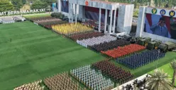 Upacara peringatan HUT ke-81 TNI di Mabes TNI, Cilangkap, Jakarta Timur, Senin, 5 Oktober 2026. (Sumber: Dok. Setneg)