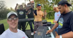 DJ Diplo menikmati permainan musik koplo DJ Habib Gunjat asal Kendari dalam sebuah acara di Bali. Momen tersebut dibagikan melalui media sosial dan mendapat respons dari Wiz Khalifa. (Sumber: Instagram/@diplo)