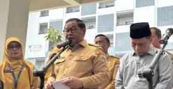 Potret Gubernur DKI Jakarta, Pramono Anung saat  berada di Kawasan Pasar Rebo, DKI Jakarta, Senin 12 Oktober 2026. (Sumber: Poskota/Syifa)