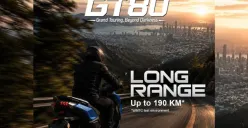 Yadea GT80 hadir dengan karakter grand touring, desain sporty, dan jarak tempuh jauh hingga 190 km. (Sumber: Yadea Indonesia)