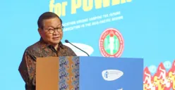 Gubernur DKI Jakarta, Pramono Anung memberikan sambutan acara Konferensi Regional Asia-Pasifik Education International ke-10 di Hotel Shangri-La, Selasa 13 Oktober 2026. (Sumber: Istimewa)