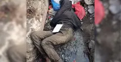 Pria Asal Cirebon tidur di got wilayah pasar Serpong (Dok. Instagram/@tangseltv)