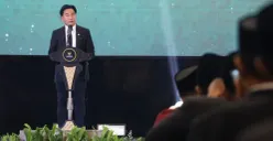 Menteri Koordinator Bidang Hukum, HAM, Imigrasi, dan Pemasyarakatan, Yusril Ihza Mahendra saat menghadiri Rapat Koordinasi Nasional (Rakornas) Baznas 2026. (Sumber: Istimewa)