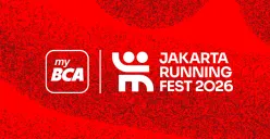 Jakarta Running Festival 2026 menghadirkan kategori Half Marathon dan Full Marathon pada 24–25 Oktober dengan titik kegiatan utama di kawasan Gelora Bung Karno, Jakarta. (Sumber: BCA)
