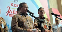 Gubernur Jakarta, Pramono Anung memberikan keterangan di kawasan Pancoran, Jakarta Selatan, Kamis, 22 Oktober 2026. (Sumber: Poskota/Syifa Putri)