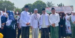 Ketua dan Sekretaris DPC PPP Pandeglang usai mengikuti perayaan Hari Santri Nasional di Alun-alun Pandeglang, Banten, Kamis, 22 Oktober 2026. (Sumber: Poskota/Samsul Fatoni)