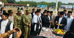 Bupati Tangerang Maesyal Rasyid menghadiri peringatan Hari Santri 2026, Kamis, 22 Oktober 2026. (Sumber: Poskota/Veronica Prasetio)