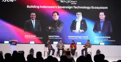 Direktur Operasi dan Pembangunan Mitratel Hastining Bagyo Astuti saat menjadi panelis dalam Panel Discussion dalam rangkaian Bali Tech Week (BTW) 2026 di Denpasar, Bali, Kamis (22/10). (Sumber: Telkom)