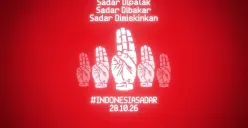 Simbol tiga jari menjadi sorotan dalam demo Indonesia Sadar 28 Oktober 2026. (Sumber: X/@Ari3Pras)