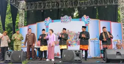 Ketua DPRD Kota Tangerang, Saiful Milah saat peringatan Sumpah Pemuda di Alun-Alun Tangerang, Rabu (28/10/2026). (Sumber: Poskota/Rizki Gojali)