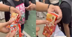 Minuman teh kemasan yang dibagikan saat demo di Jakarta, Rabu, 28 Oktober 2026, berbusa dan diduga beraroma sabun. (Sumber: X/@danskuss)