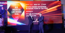 PT Telkom Indonesia (Persero) Tbk meraih penghargaan “State-owned Enterprise In-House of The Year” dalam ajang ALB Indonesia Law Awards 2026 di Jakarta. (Sumber: Dok. Telkom)