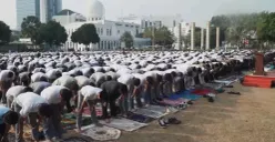 Kegiatan salat Istisqa di Lapangan Hijau Masjid Agung Al Azhar, Kebayoran Baru, Jakarta Selatan, Selasa, 1 September  2026, pagi. (Sumber: Dok. Istimewa)