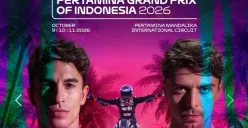 Jadwal MotoGP Mandalika 2026 dimulai pada 9-11 Oktober 2026. (Sumber: The Mandalika GP)