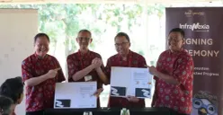 Prosesi penandatanganan Berita Acara Kesepakatan (BAK) antara InfraNexia dan Lintasarta di sela penyelenggaraan Bali Annual Telkom International Conference (BATIC) 2026 di Nusa Dua, Bali (26/8). (Sumber: Istimewa)